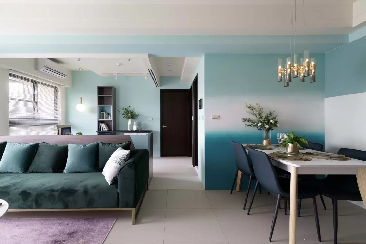 現(xiàn)代北歐風(fēng)格效果圖賞析 漸變藍的純凈空間