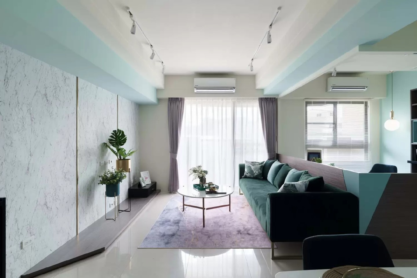 現(xiàn)代北歐風(fēng)格效果圖賞析 漸變藍的純凈空間