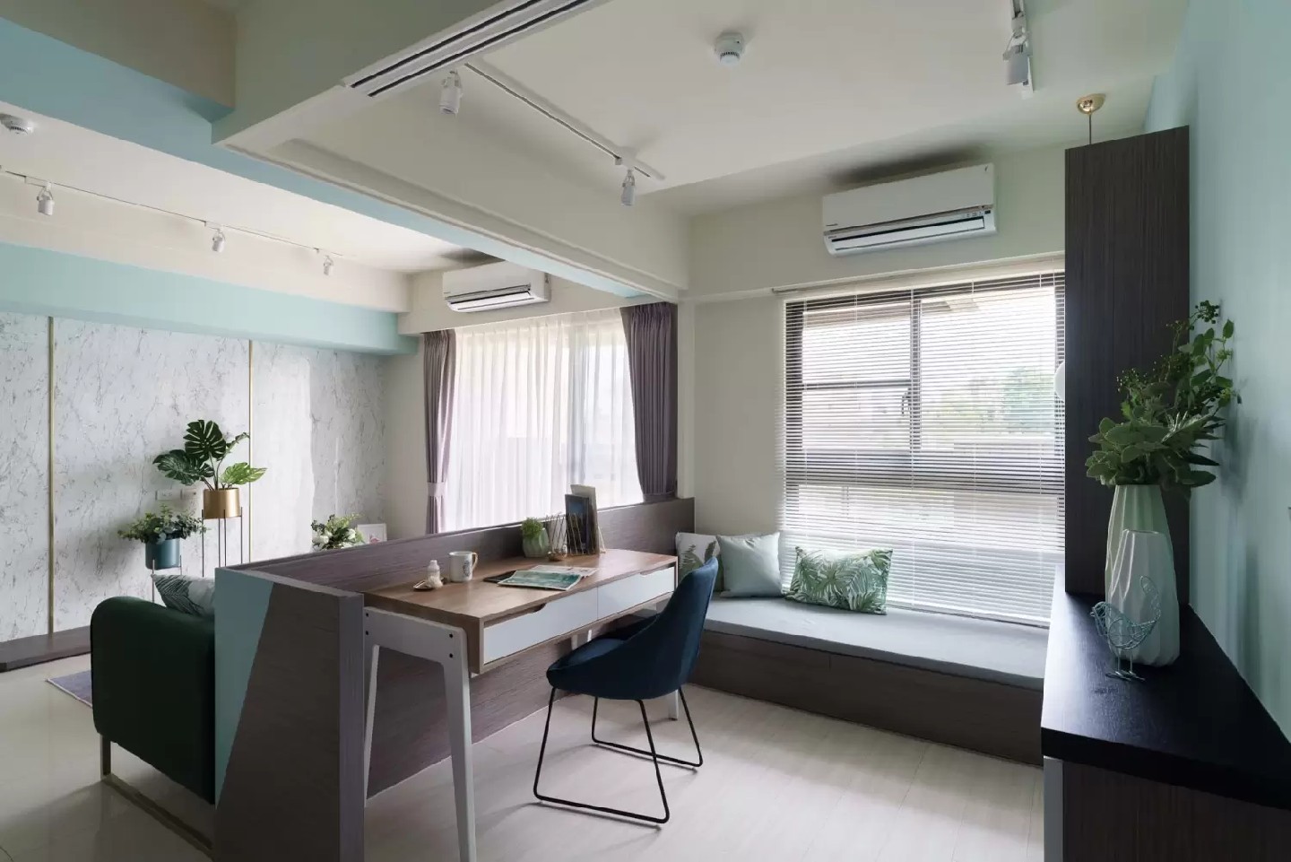 現(xiàn)代北歐風(fēng)格效果圖賞析 漸變藍的純凈空間