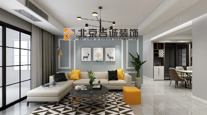 [裝修案例]118平米現(xiàn)代簡約風格裝修效果圖 都市的現(xiàn)代時尚