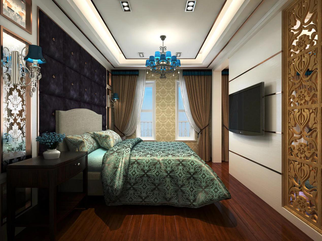 龍湖九里晴川-現(xiàn)代簡約-臥室設(shè)計效果圖