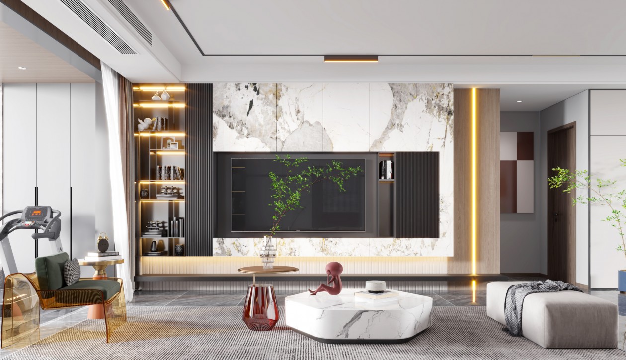 龍湖九里晴川-現(xiàn)代簡(jiǎn)約-臥室設(shè)計(jì)效果圖